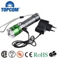 Aluminium 4 Modi Zoomable wiederaufladbare LED Taschenlampe Powerlight mit 400NM Wave Band UV LED